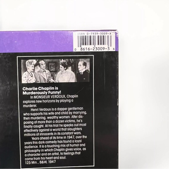Charlie Chaplin’s Centennial Collection Monsieur Verdoux VHS film - Picture 2 of 5